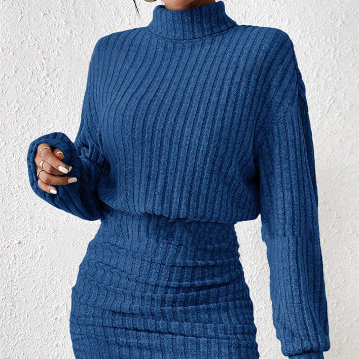 Robe Pull Tricotée À Col Haut Élégante Et Confort Hivernal Pour Une Garde Robe Chic