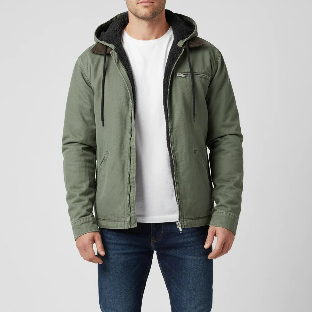 Veste À Capuche Zippée Pour Homme Amawinc Douillette Avec Poche Poitrine Et Cordon Ajustable