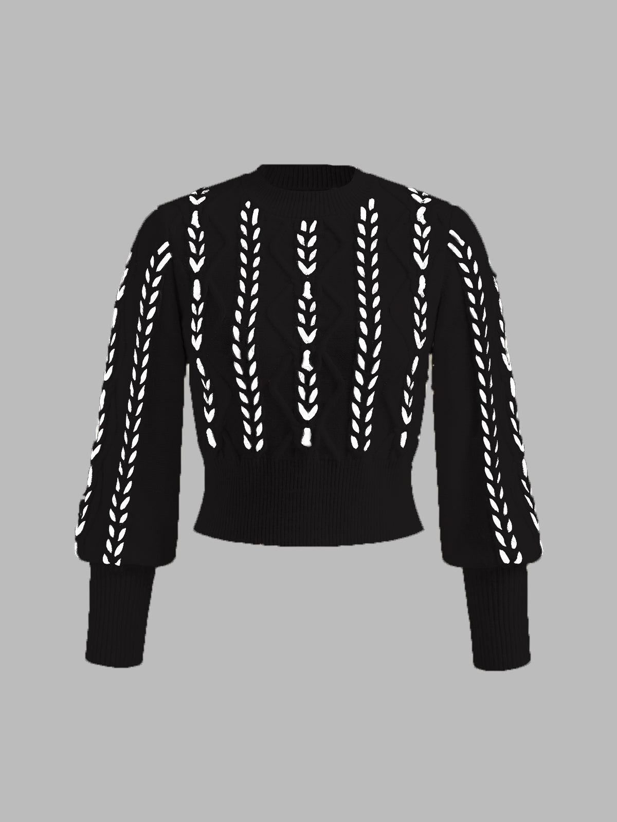 Pull Cintré À Bordures Contrastées En Maille Élégant Pour Travail Et Loisirs Journaliers