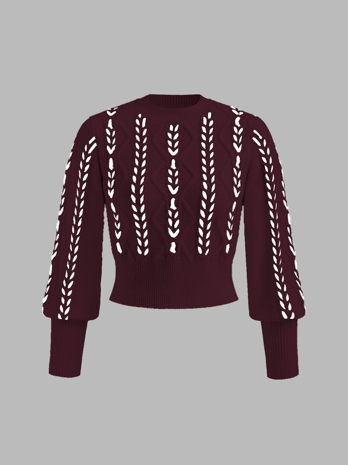 Pull Cintré À Bordures Contrastées En Maille Élégant Pour Travail Et Loisirs Journaliers