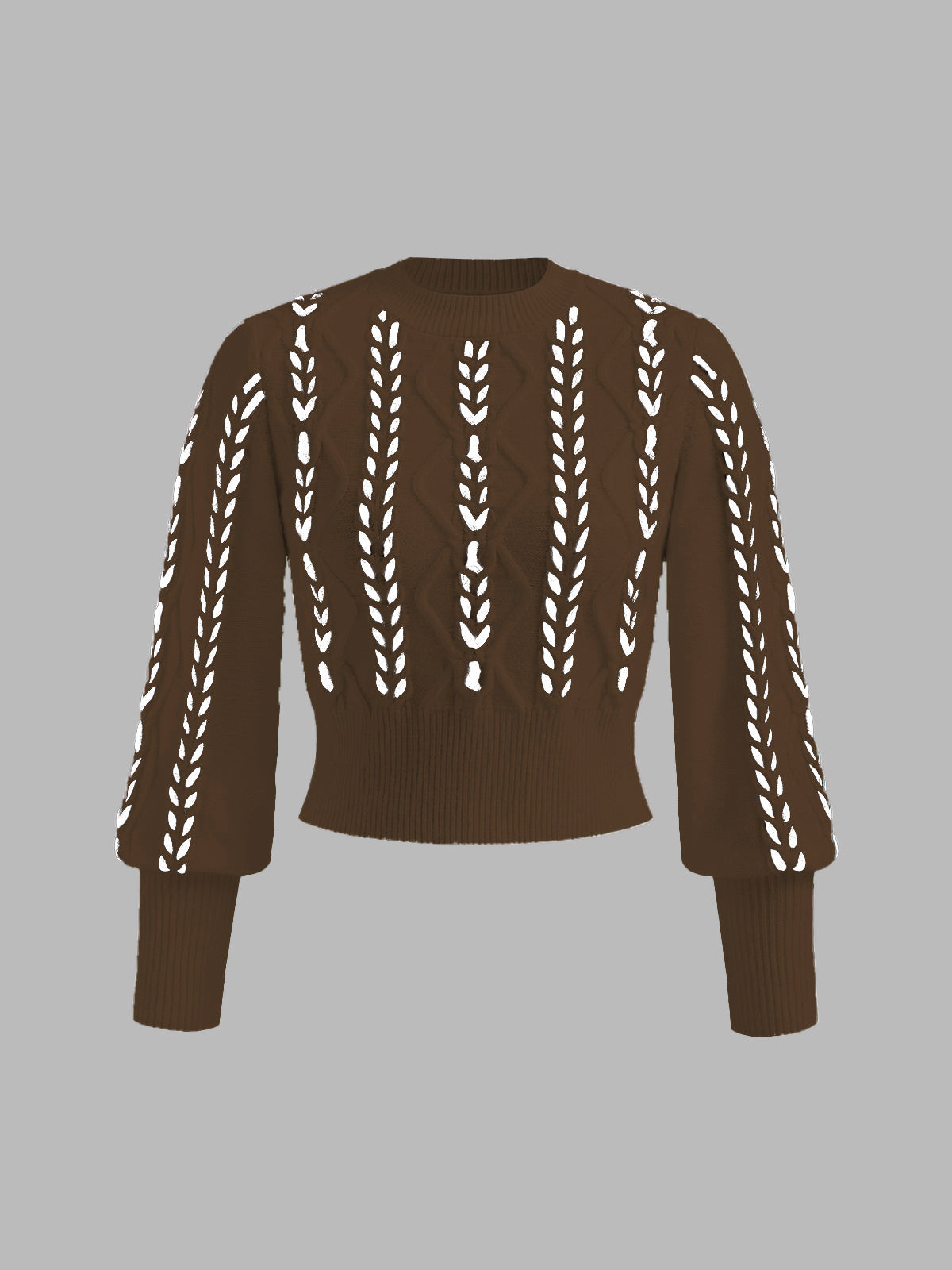Pull Cintré À Bordures Contrastées En Maille Élégant Pour Travail Et Loisirs Journaliers