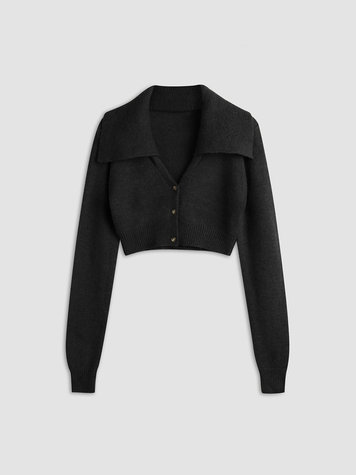 Cardigan Court Avec Col En Acrylique 100 Pourcent Tricot Décontracté Et Chaud Pour Loisirs