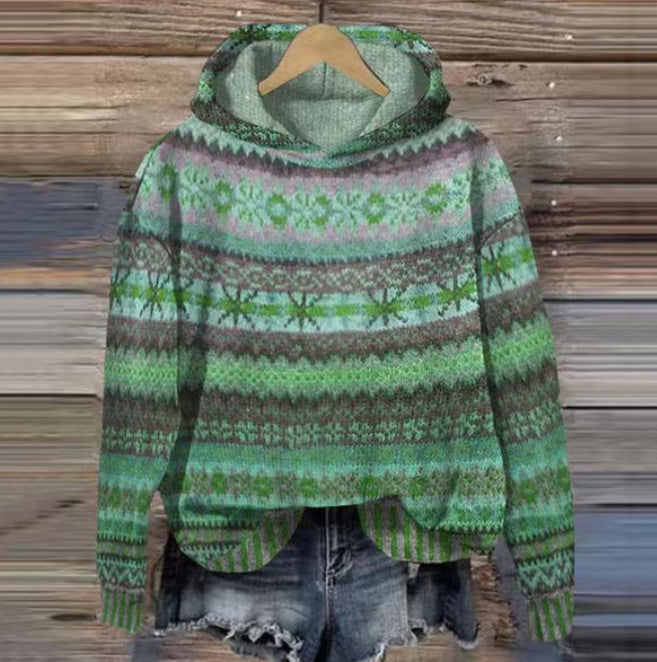 Damen Kapuzenpullover von Fudus im Weinlese-Design