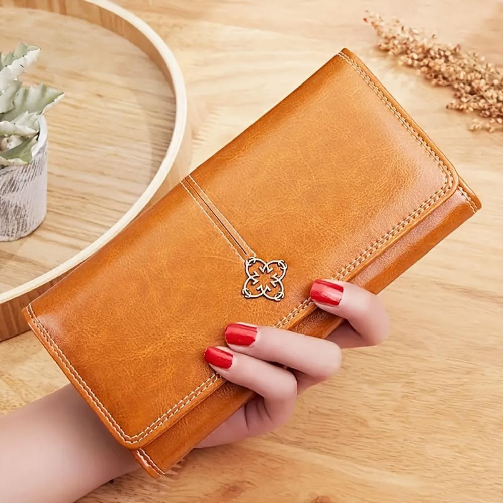 Amawinc Sandra Portefeuille Bifold En Cuir Végan De Luxe Compact Pour Organisation Quotidienne Et Sécurisée