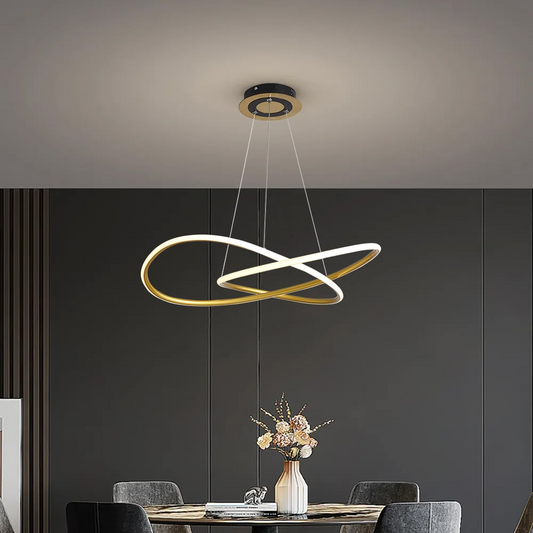 Minimalistische LED Plafondlamp met Gouden Cirkel
 - OnyxLampen