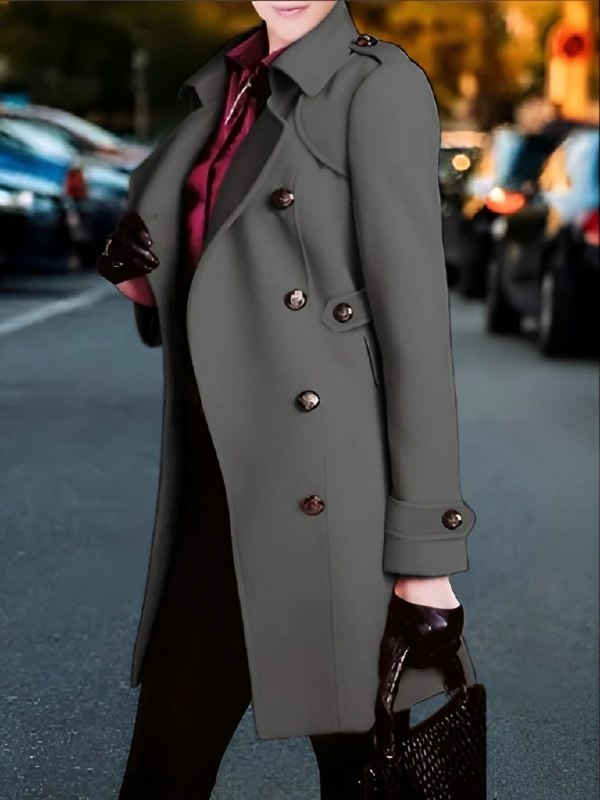 Dicker Wollmantel für Damen