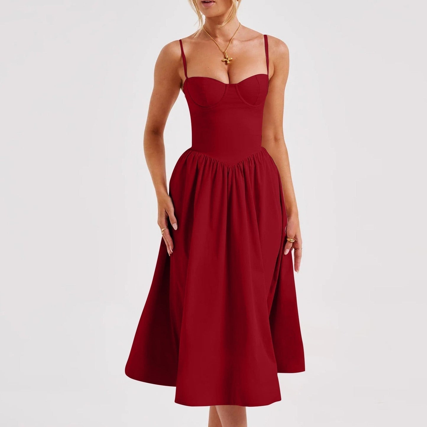 Fudus französisches langes Kleid im Retro-Hofstil