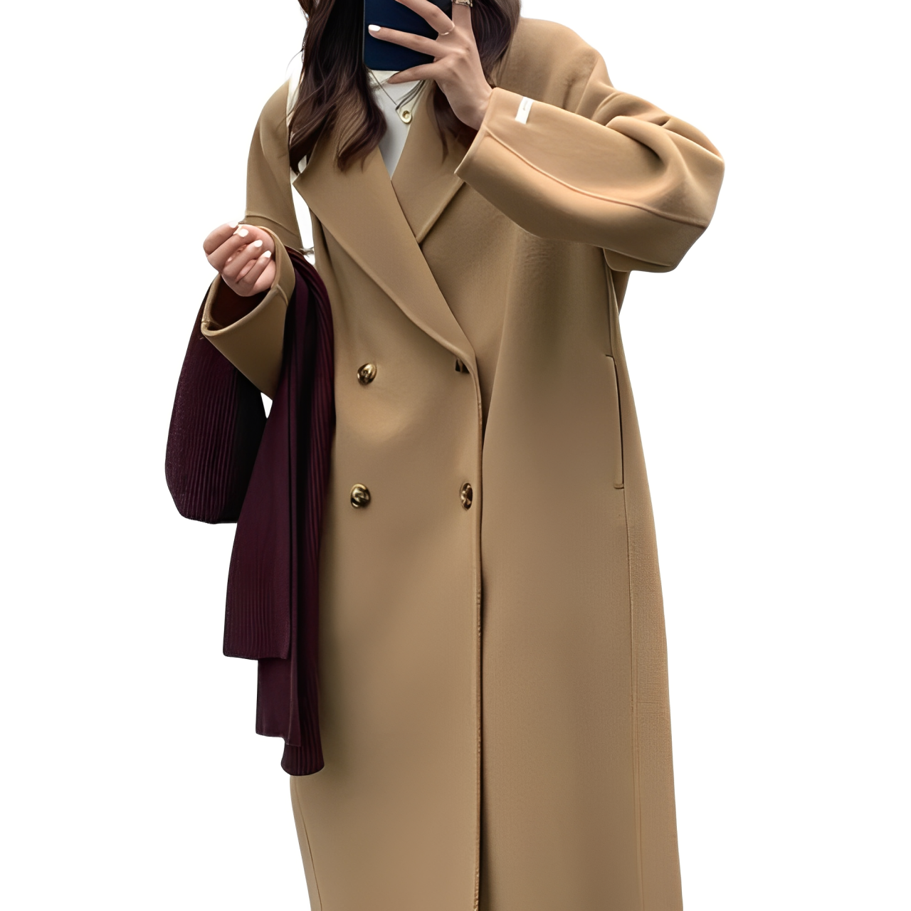 Damen-Kaschmir-Wendemantel von Alva