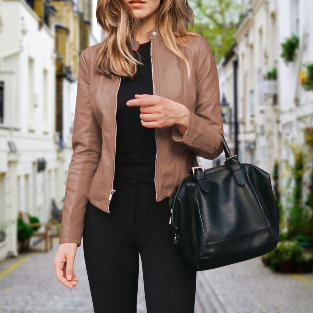 Emily Veste Biker Zippée Pour Femmes Élégante Et Moderne Polyvalente Idéale Avec Zip Et Design Flatteur