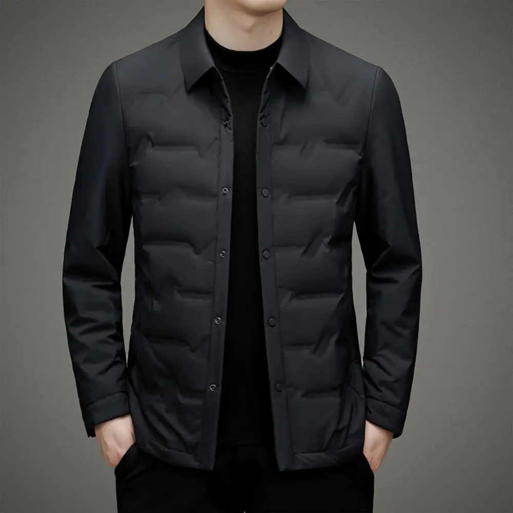 Veste Matelassée Dane Monogramme Avec Duvet Oie Blanc Léger Et Col Revers Élégant Technologie Iron Shield