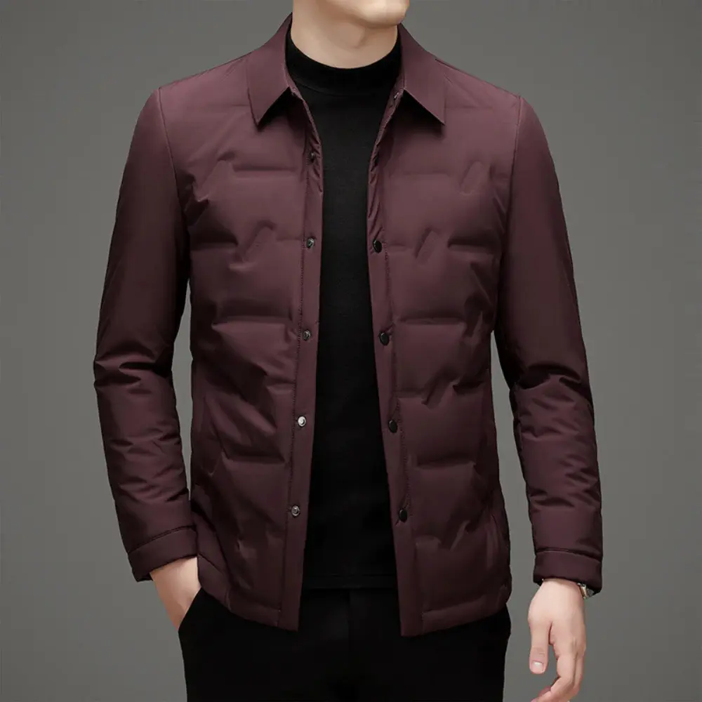 Veste Matelassée Dane Monogramme Avec Duvet Oie Blanc Léger Et Col Revers Élégant Technologie Iron Shield