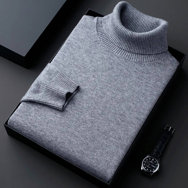 Pull Col Roulé Premium Pour Homme Amawinc Durable Et Chic Pour L'Hiver Confortable Et Élégant