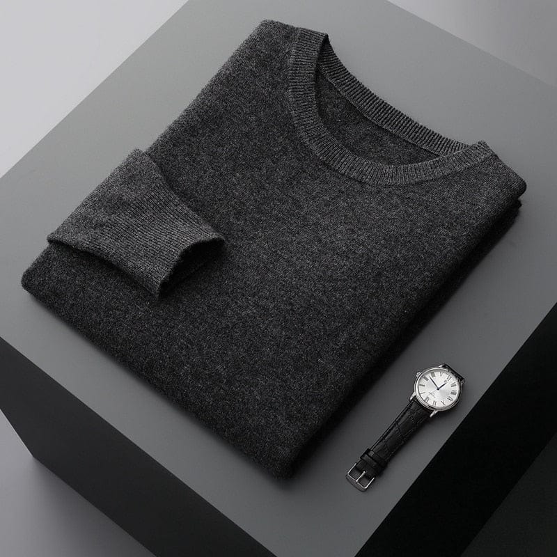 Amawinc Pull Tricot Homme Manches Longues Confort Raffiné Pour Tous Les Jours Et La Superposition