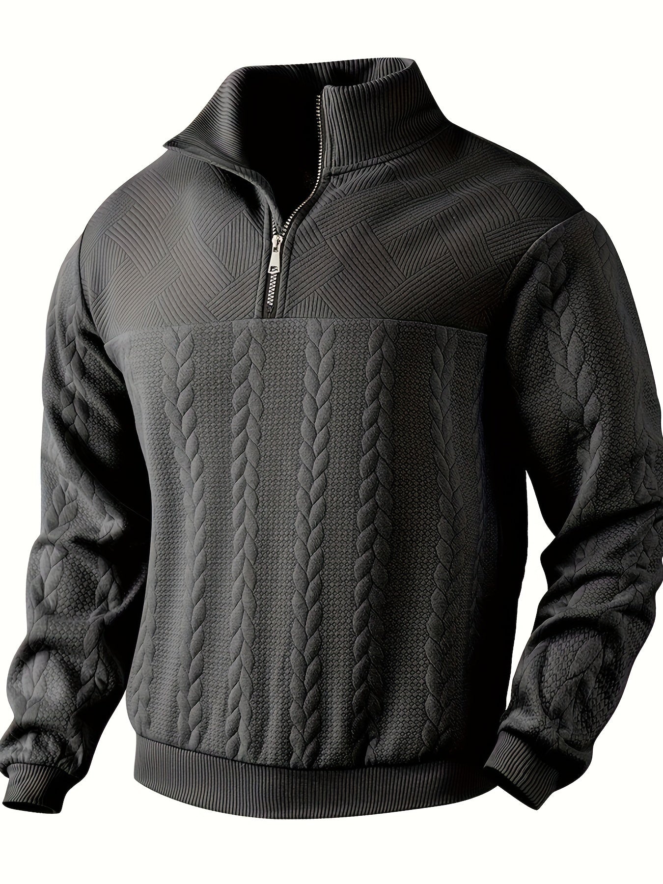 Alain™ –  Herren-Pullover aus Kaschmir mit Vintage-Reißverschluss