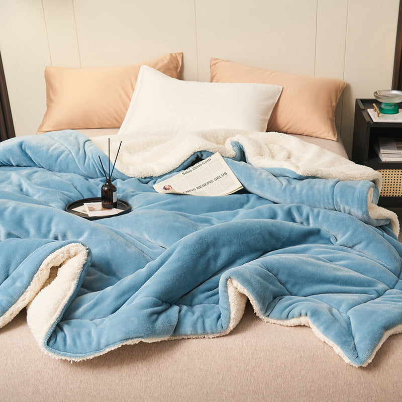 Jeté En Sherpa Doux Et Flanelle Deux Faces Pour Un Confort Ultra Doux Et Chaud Pour Votre Maison