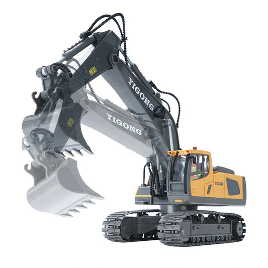 Excavatrice RC pour enfants 11 canaux avec effets sonores et lumineux en alliage - Amawinc