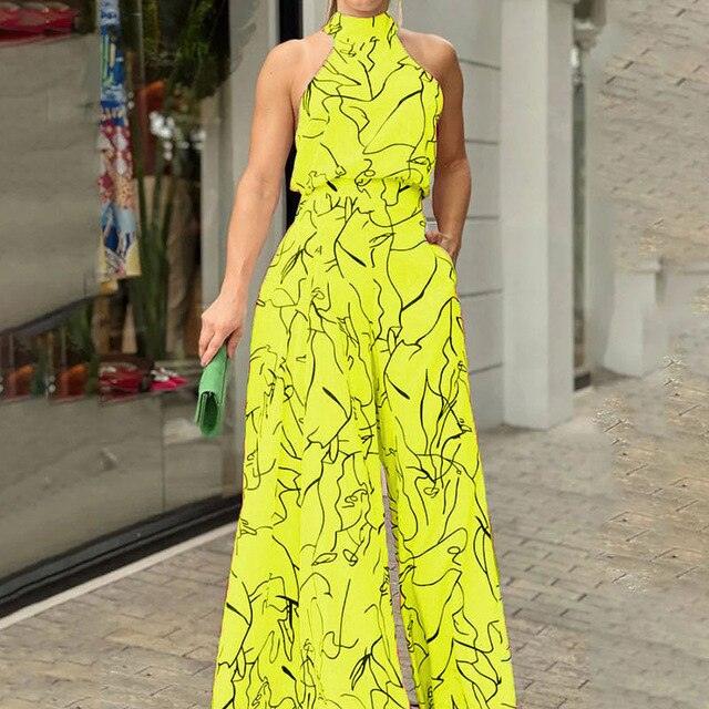 Trendiger Sommer-Overall Tessa mit stilvollem Druck für modebewusste Frauen