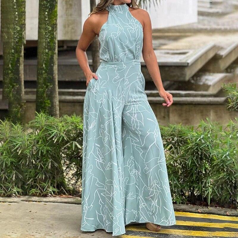 Trendiger Sommer-Overall Tessa mit stilvollem Druck für modebewusste Frauen