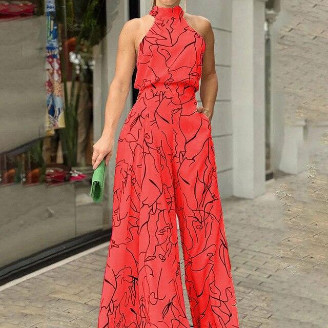 Trendiger Sommer-Overall Tessa mit stilvollem Druck für modebewusste Frauen