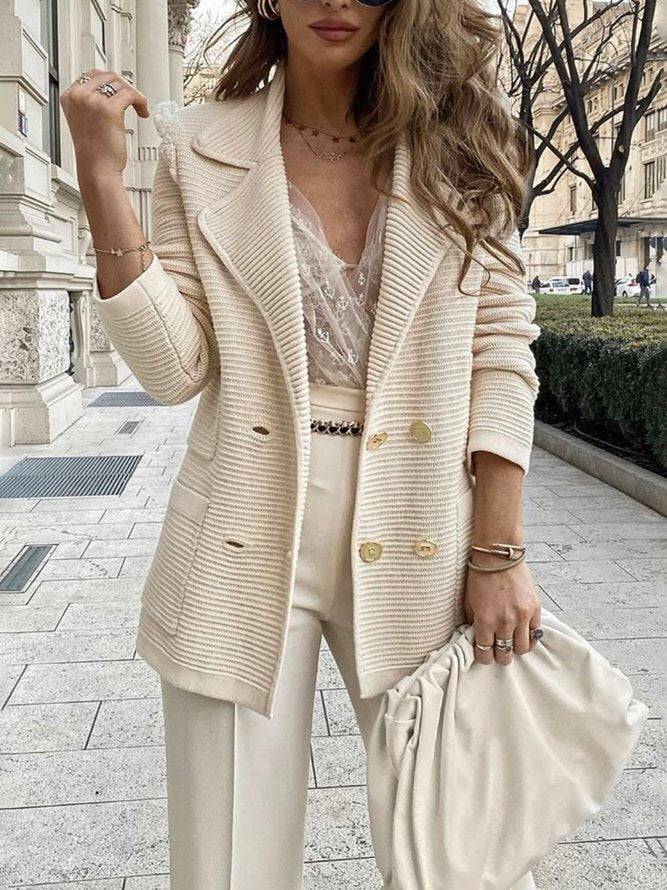 Damen-Blazer mit eleganter Rippstruktur