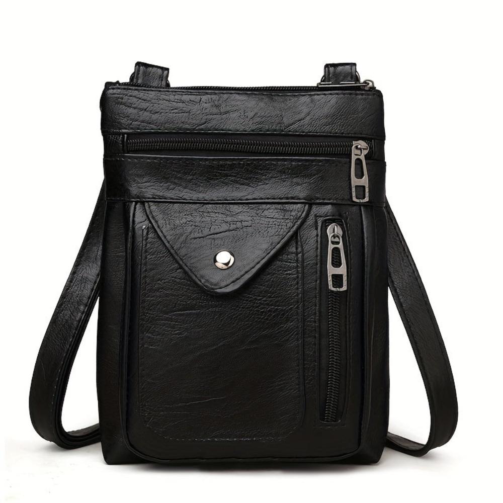 Sac Bandoulière Rebecca Amawinc En Cuir Végane Avec Bretelle Ajustable Et Plusieurs Poches Pour Usage Quotidien