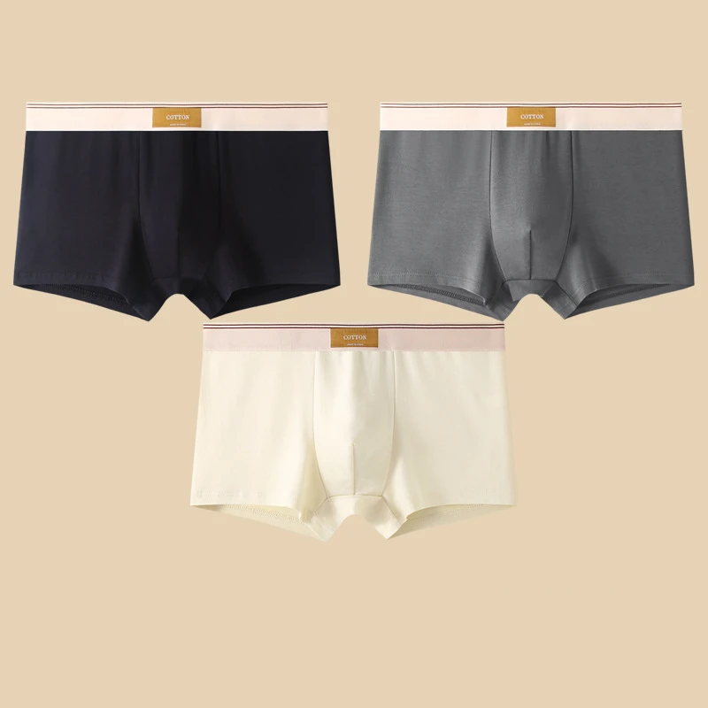 Noah Boxers Ajustés Trois Pièces Solides Pour Hommes Amawinc Avec Ceinture Logo Confort