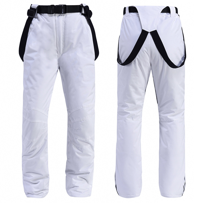 Salopette de Ski Homme Bavette Imperméable Coupe Regular Bretelles Ajustables Longueur Totale