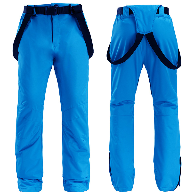 Salopette de Ski Homme Bavette Imperméable Coupe Regular Bretelles Ajustables Longueur Totale