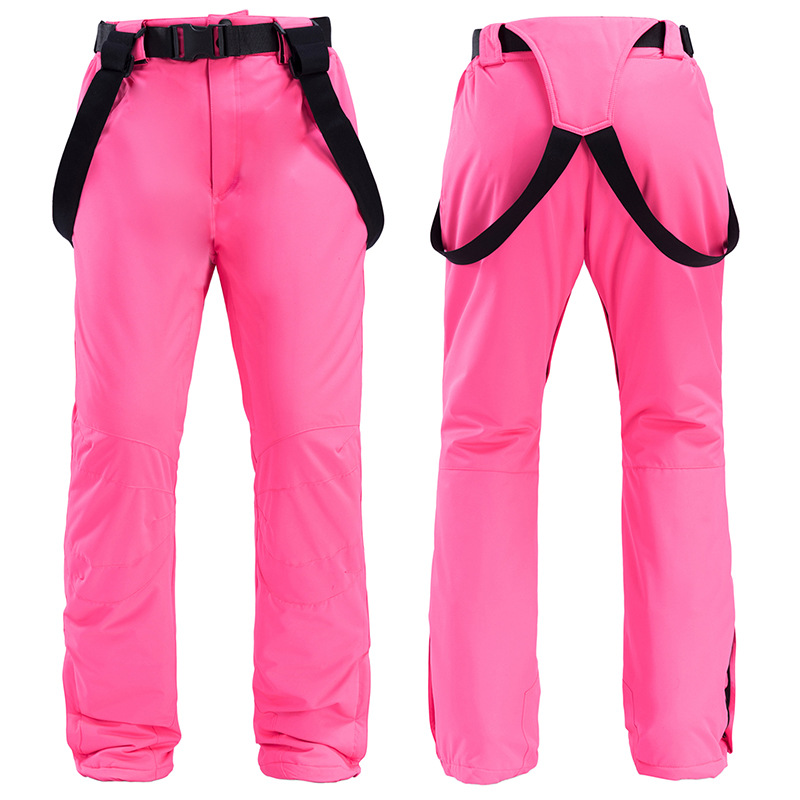 Salopette de Ski Homme Bavette Imperméable Coupe Regular Bretelles Ajustables Longueur Totale