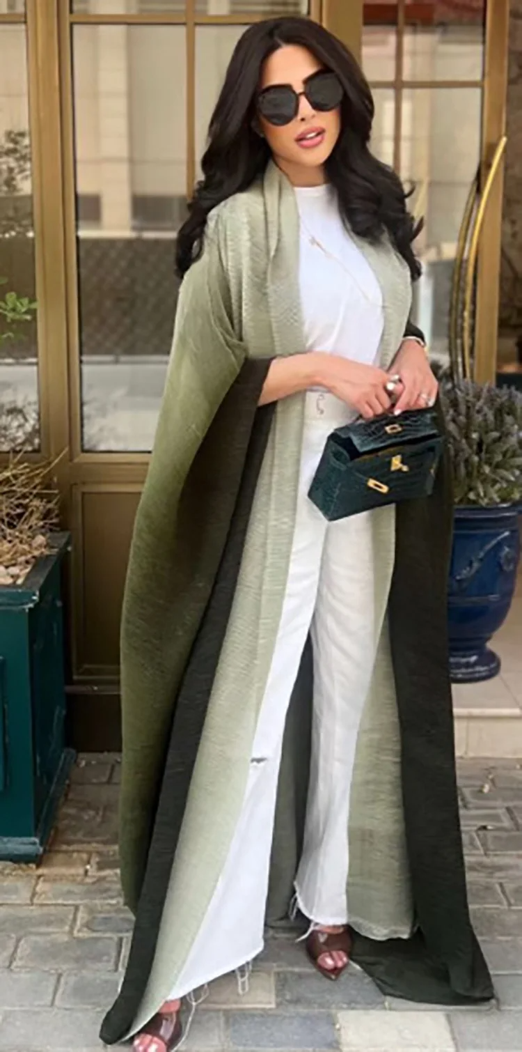 Manteau Trench Femme Oversize Col Châle Texture Plissée Manches Chauve Souris Longueur Totale