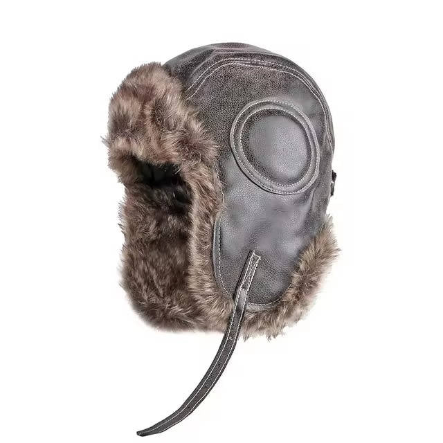 Chapeau Trappeur Amawinc Hiver Avec Cache Oreilles Fourrure Doublure En Laine Extérieure Chaud