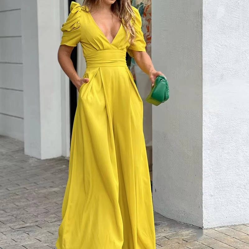 Combinaison Longue sur Mesure pour Femmes Élégante pour Dîners Formels Mariages Cocktails