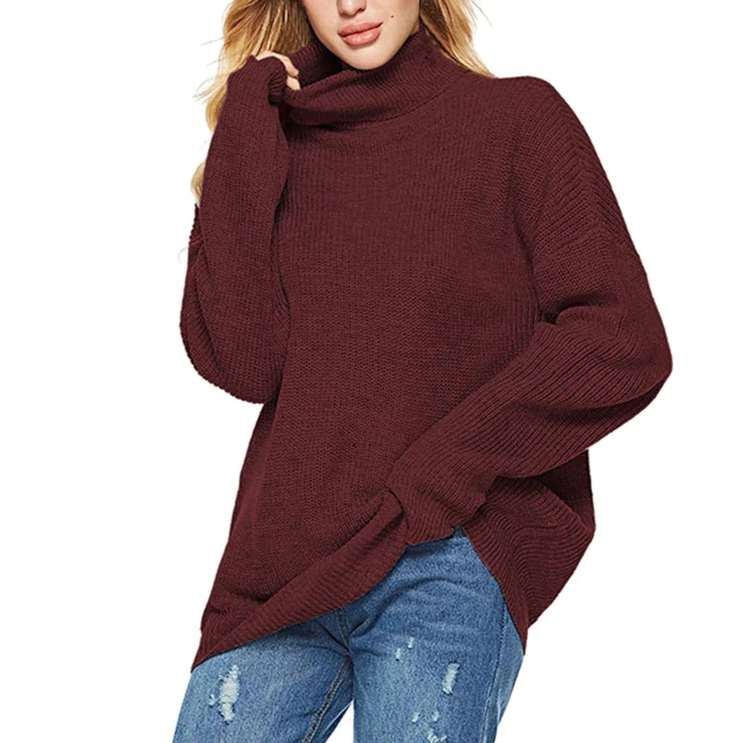 Amawinc Pull Col Roulé À Rayures Femme Coupe Ample Décontractée Pour Travail Études Week End