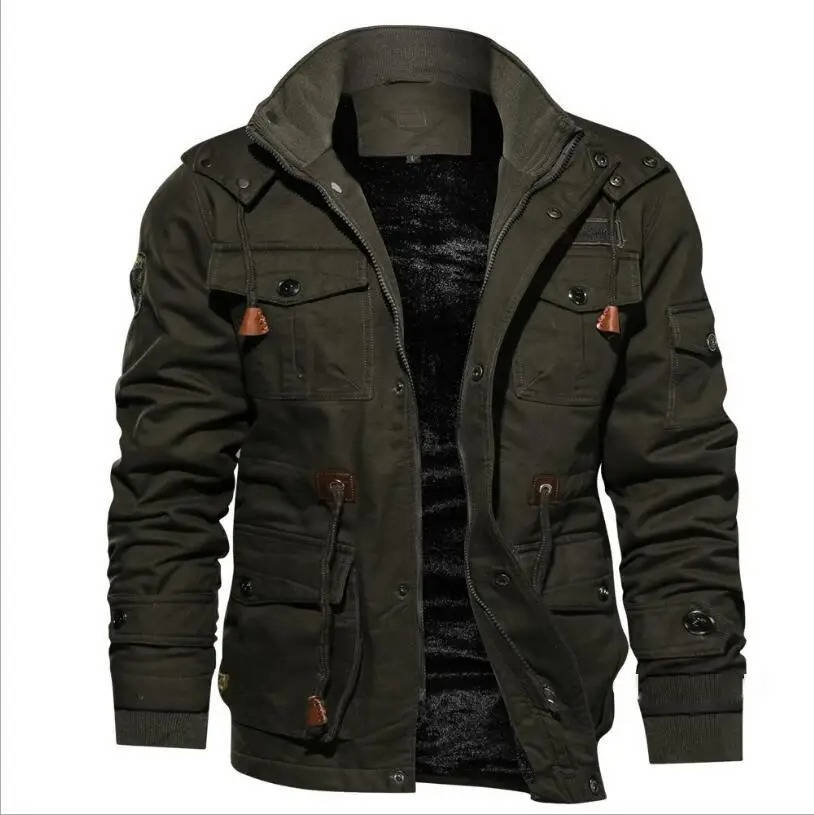 Amawinc Veste Tactique Pour Homme Hiver Avec Doublure Chaude Et Poches Cargo Robustes
