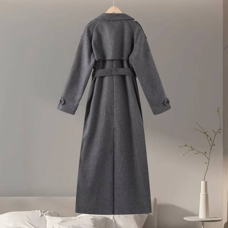 Manteau Trench Long Oversize Femme Professionnel Polyvalent Pour Femme Bureau Automne Hiver
