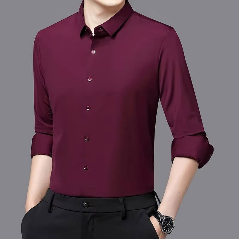 Chemise Homme Ultra Stretch Sans Pli Manches Longues Pour Confort Toute La Journée