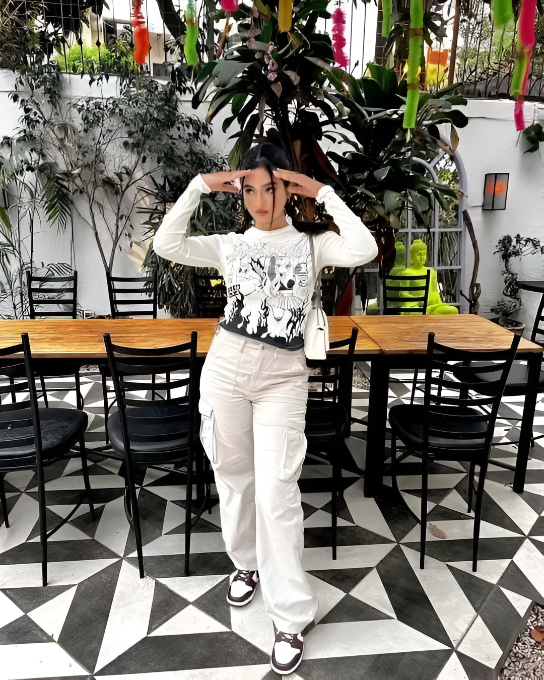 Dalla:  Cargohose mit verstellbarem Bund