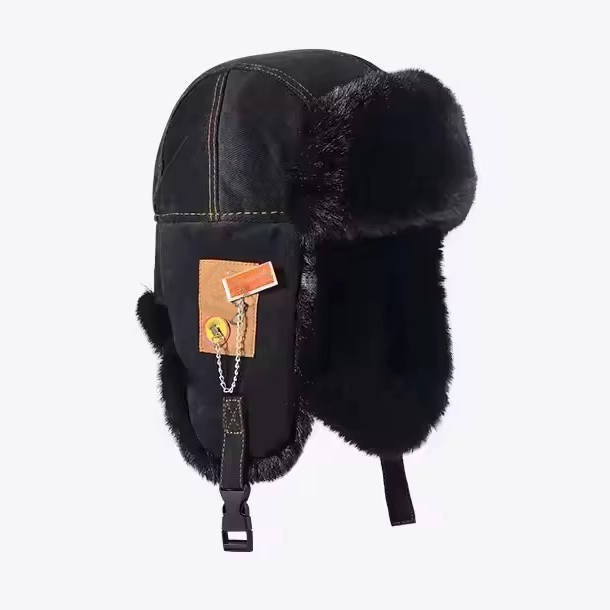 Chapeau Trappeur Amawinc Hiver Avec Cache Oreilles Fourrure Doublure En Laine Extérieure Chaud
