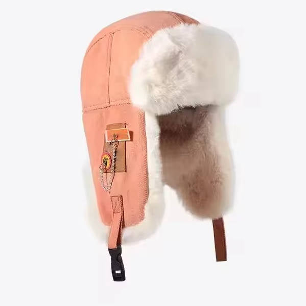 Chapeau Trappeur Amawinc Hiver Avec Cache Oreilles Fourrure Doublure En Laine Extérieure Chaud