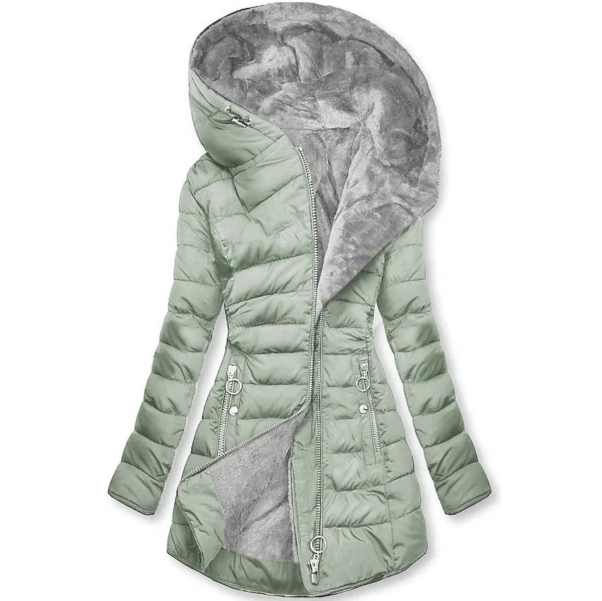 Manteau D'hiver Pour Femmes Avec Capuche Rembourrage Polyester Moelleux Pour Chaleur Et Style