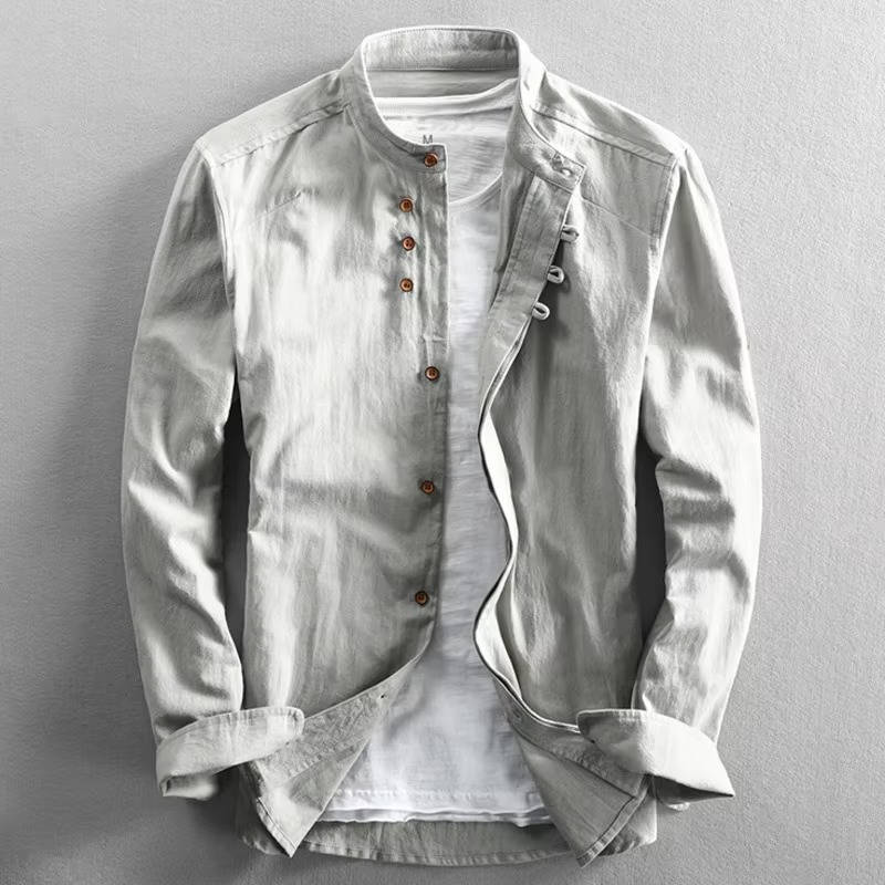 Chemise Style Japonais Décontractée En Coton Lin Pour Homme Confortable Et Chic Pour Toutes Occasions