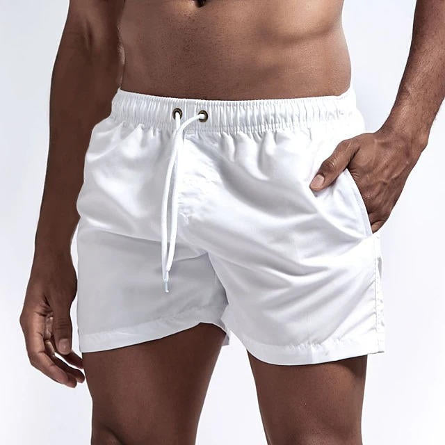 Amawinc Maillot De Bain Homme Séchage Rapide Gris Short De Bain Avec Cordon Confort Pour Plage Piscine