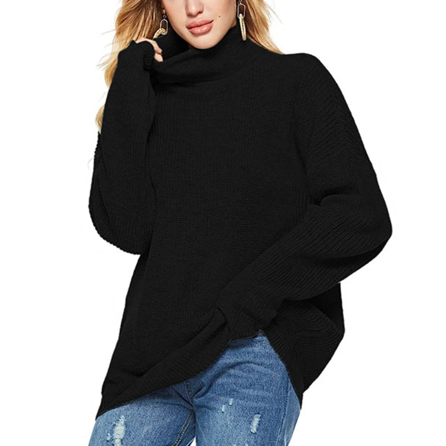 Amawinc Pull Col Roulé À Rayures Femme Coupe Ample Décontractée Pour Travail Études Week End