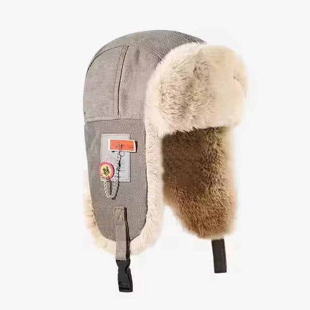 Chapeau Trappeur Amawinc Hiver Avec Cache Oreilles Fourrure Doublure En Laine Extérieure Chaud