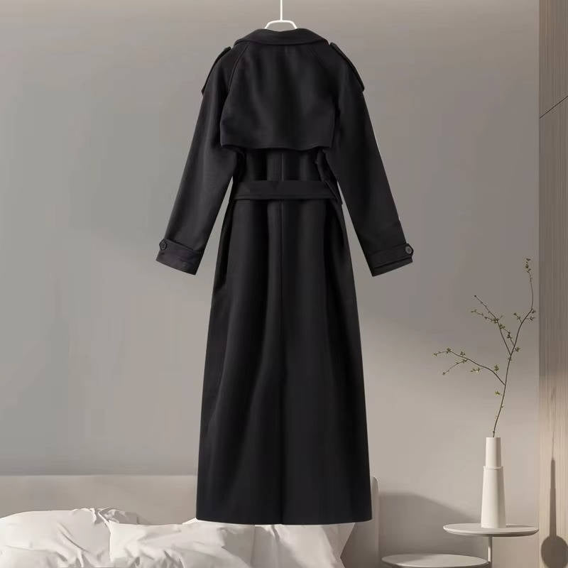 Manteau Trench Long Oversize Femme Professionnel Polyvalent Pour Femme Bureau Automne Hiver