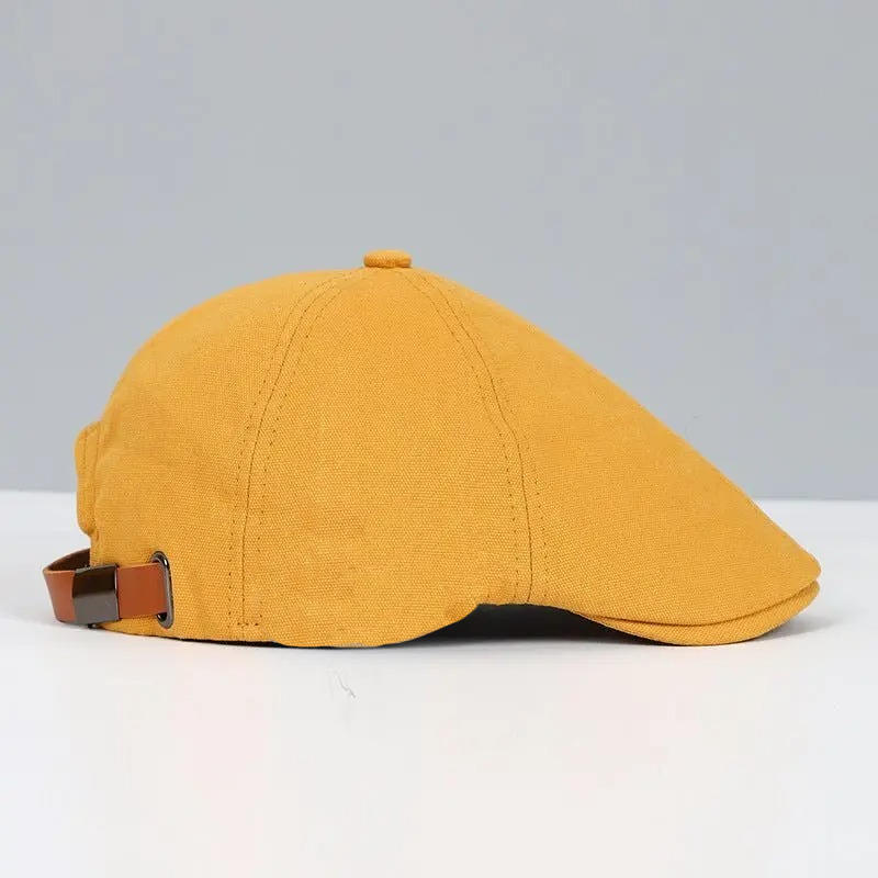 Casquette Plate Homme Amawinc Noire Pour Style Street Décontracté Confort Toute La Journée