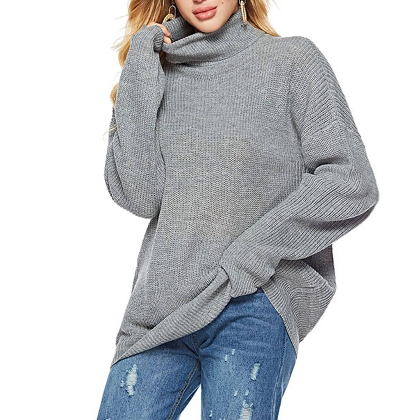 Amawinc Pull Col Roulé À Rayures Femme Coupe Ample Décontractée Pour Travail Études Week End