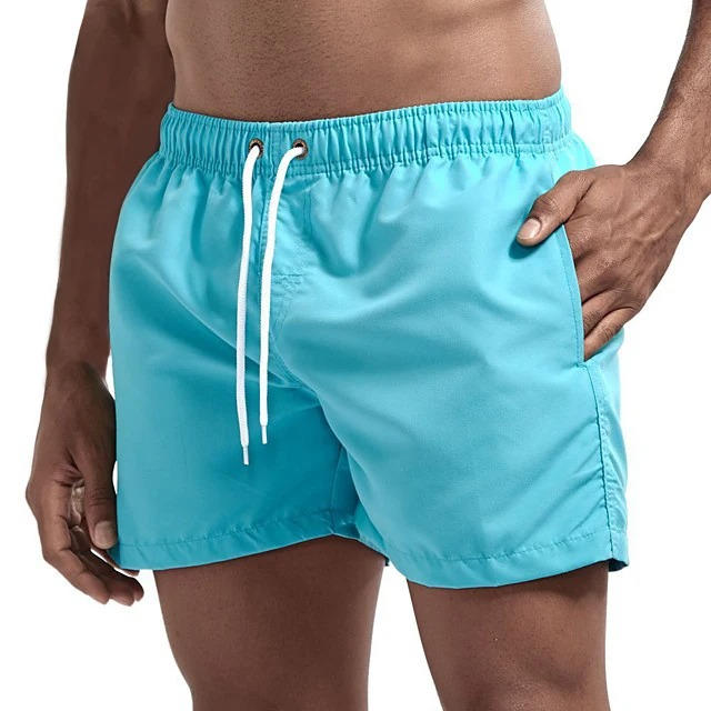 Amawinc Maillot De Bain Homme Séchage Rapide Gris Short De Bain Avec Cordon Confort Pour Plage Piscine