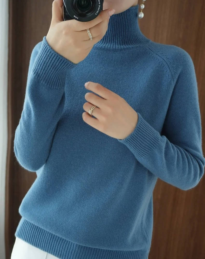 Pull Col Roulé En Cachemire Pour Femme Doux Léger Et Chaleureux Polyvalent Pour Tenues Décontractées Et Élevées