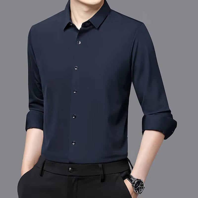 Chemise Homme Ultra Stretch Sans Pli Manches Longues Pour Confort Toute La Journée
